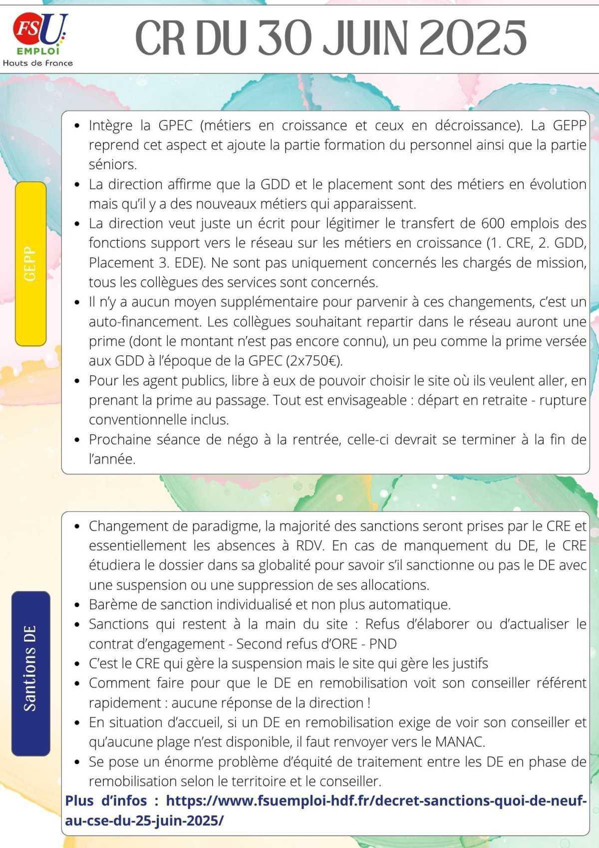 Compte rendu du Conseil Régional de Juin 2025