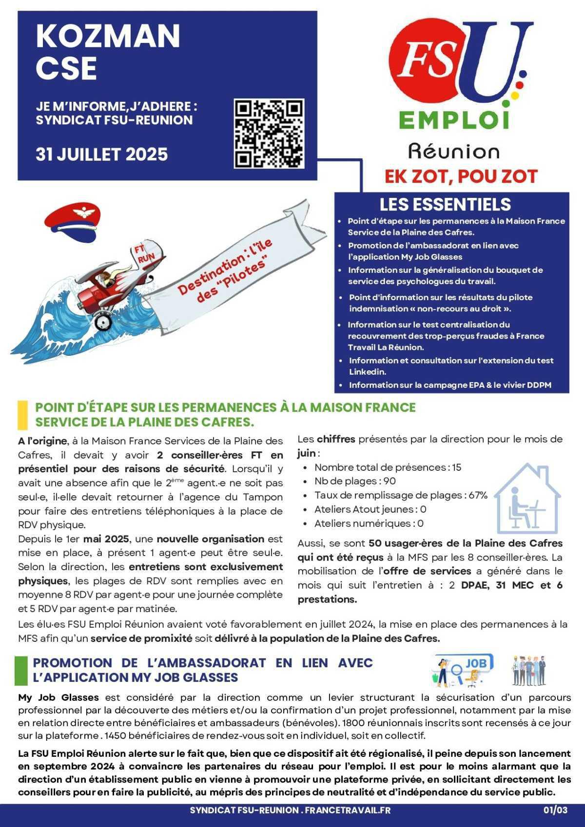 Kozman CSE du 31 Juillet 2025