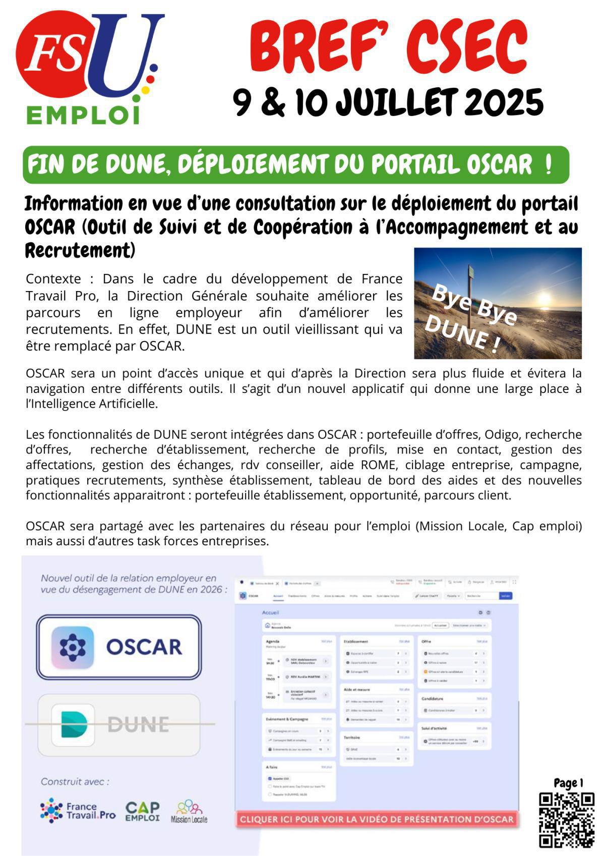 BREF CSEC 9 et 10 juillet 2025