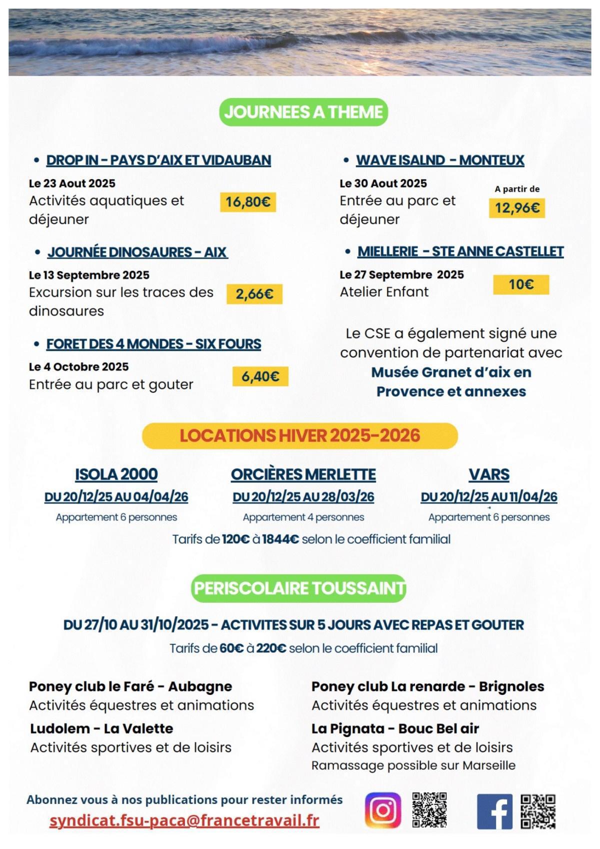 Activités Sociales et Culturelles : flash infos de juin