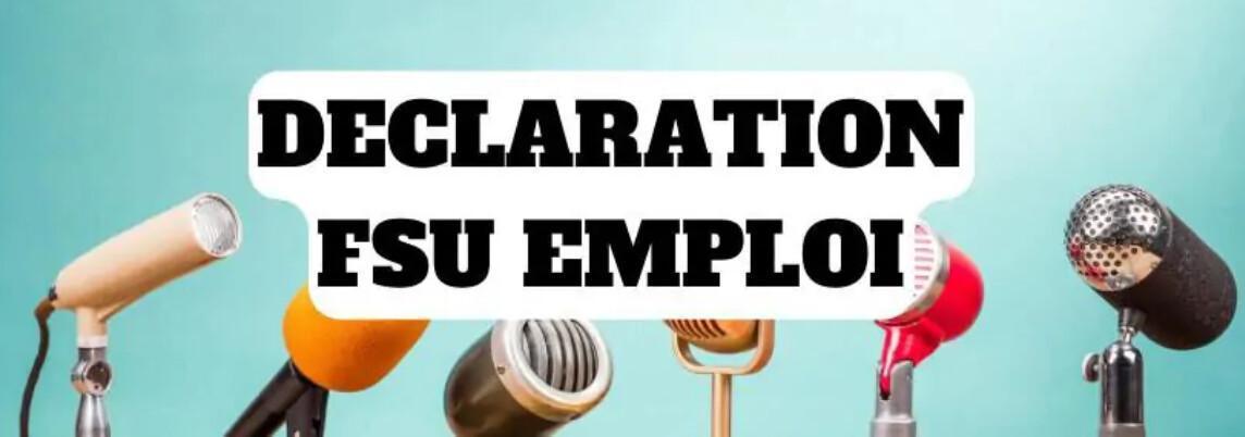 DÉCLARATION FSU EMPLOI NAQ CSE 31 JUILLET