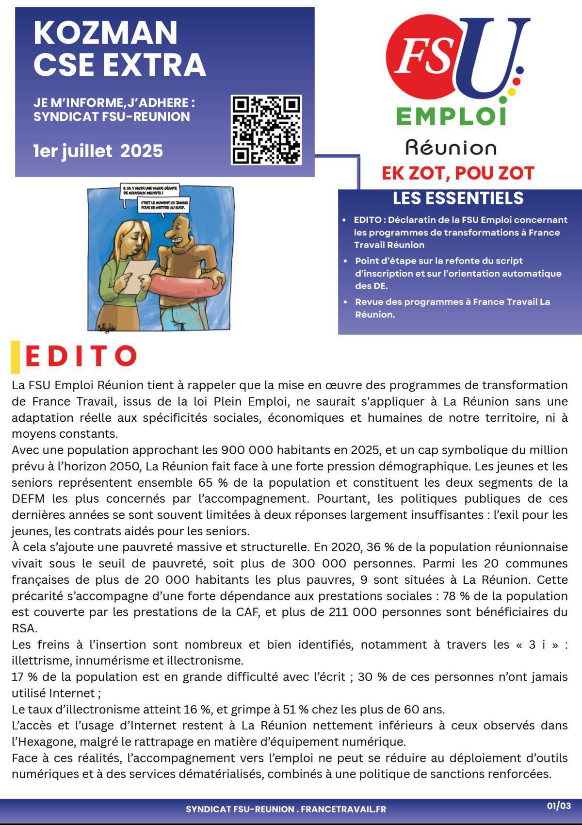 Kozman CSE Extra du 1er Juillet 2025 Kozman CSE Extra du 1er Juillet 2025