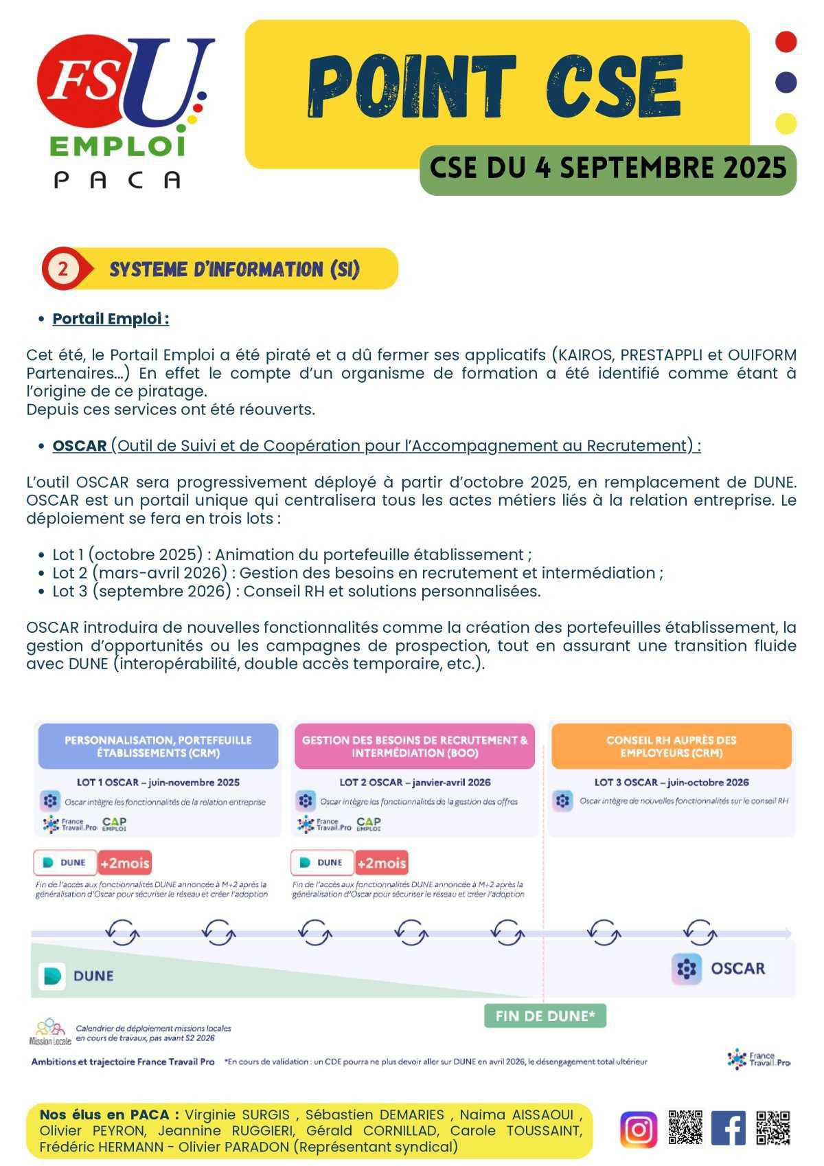 Point CSE Août 2025
