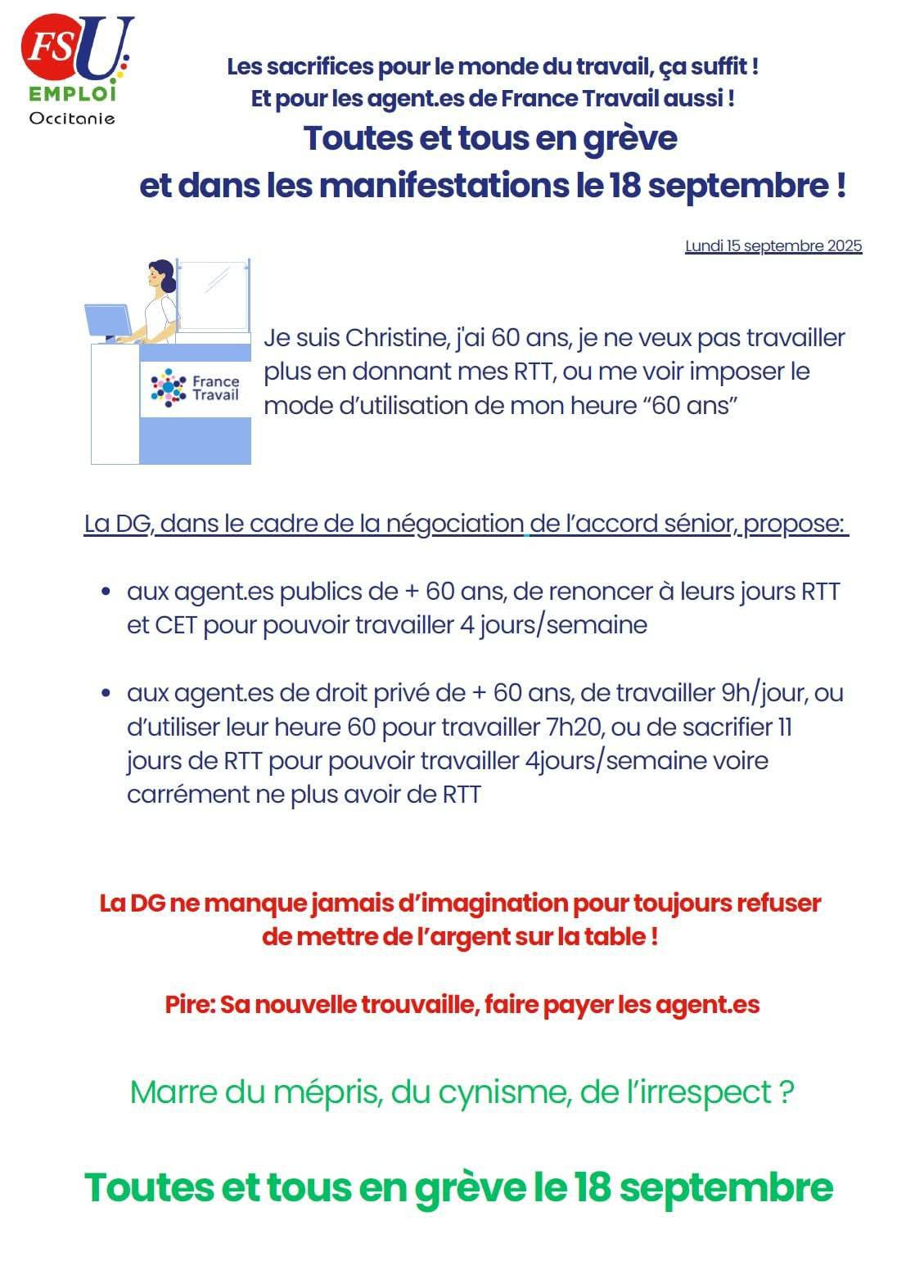 En grève le 18 septembre 2025 1/3