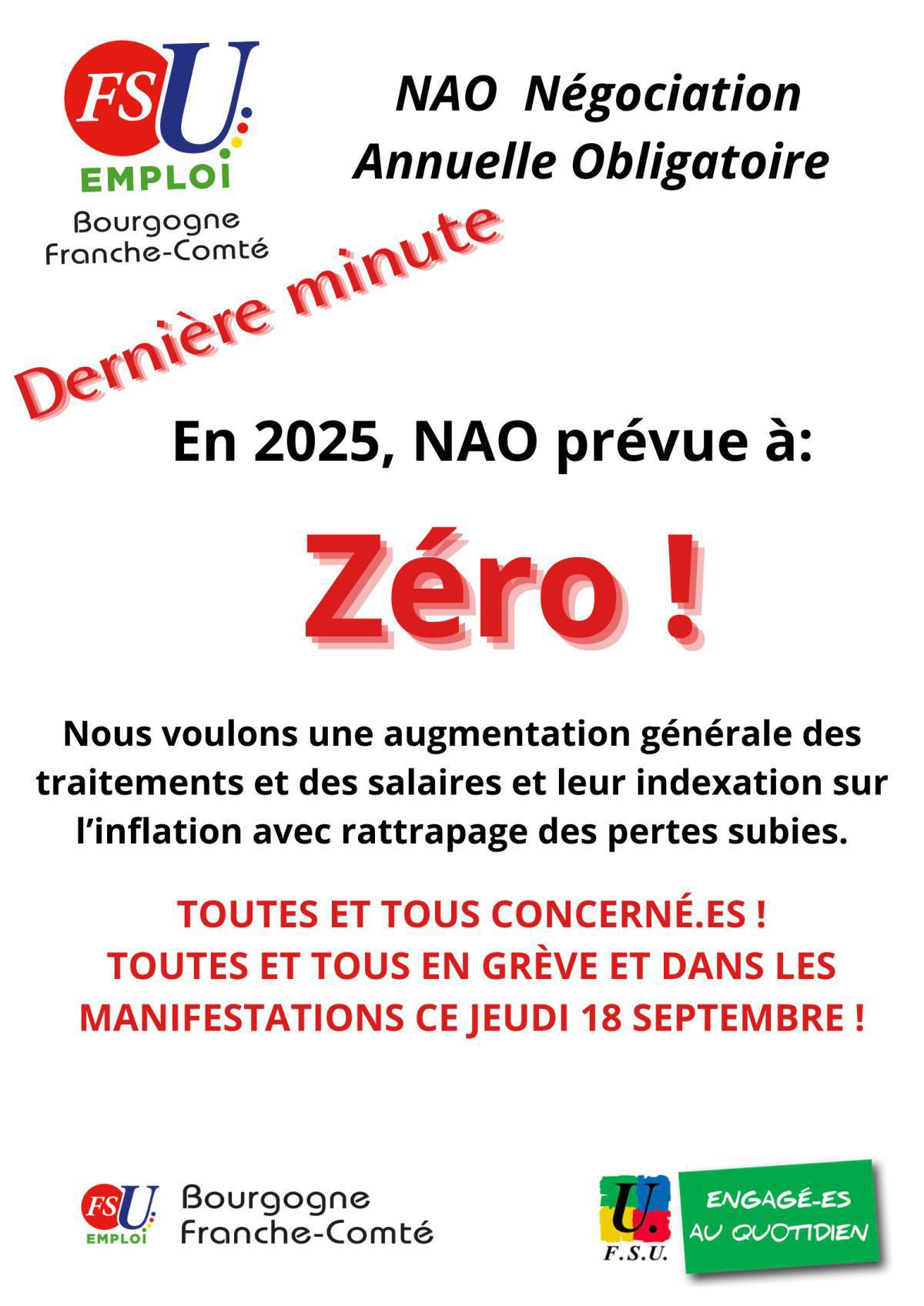 En 2025, NAO prévue à 0 