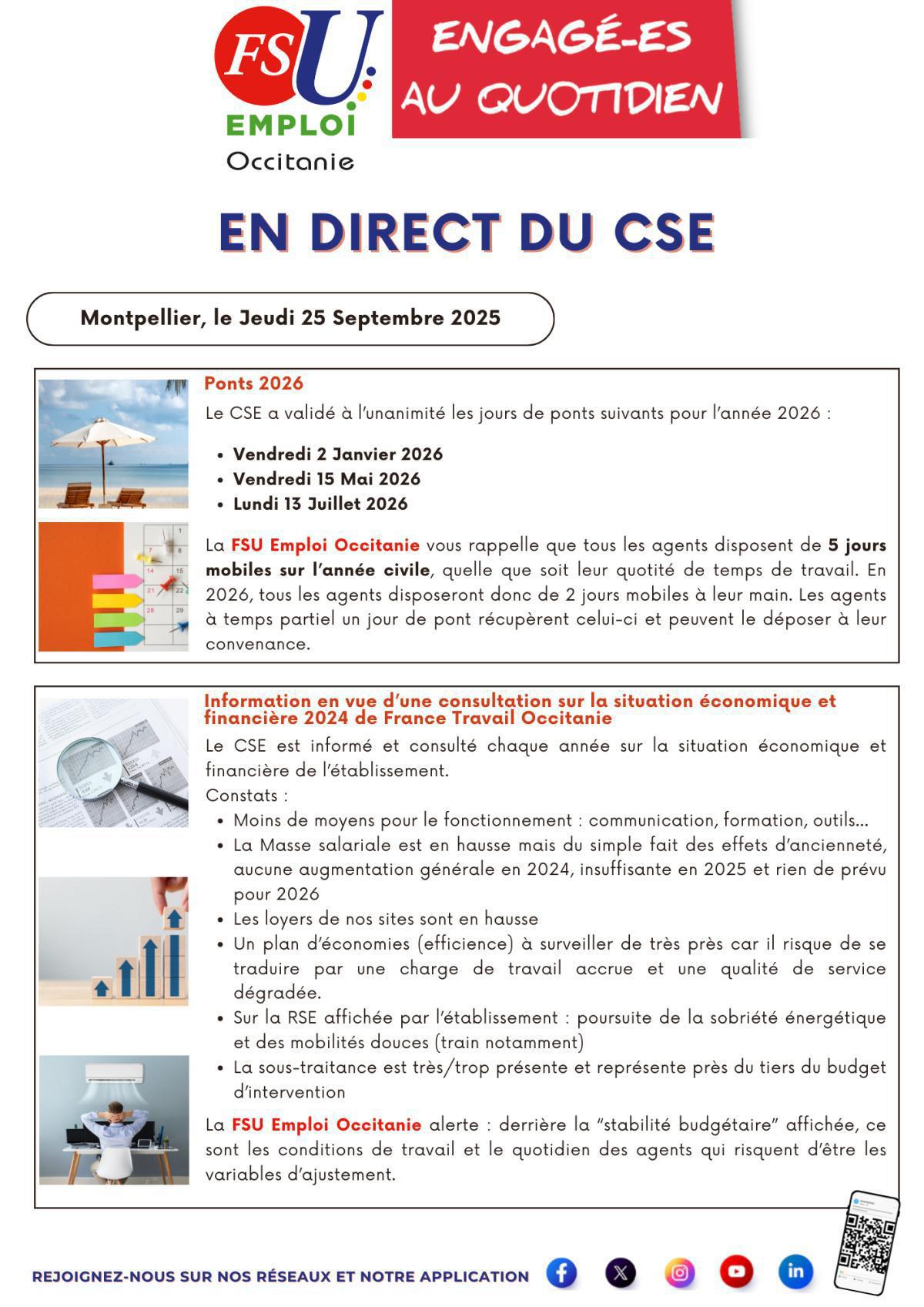 En Direct du CSE du 25 Septembre 2025