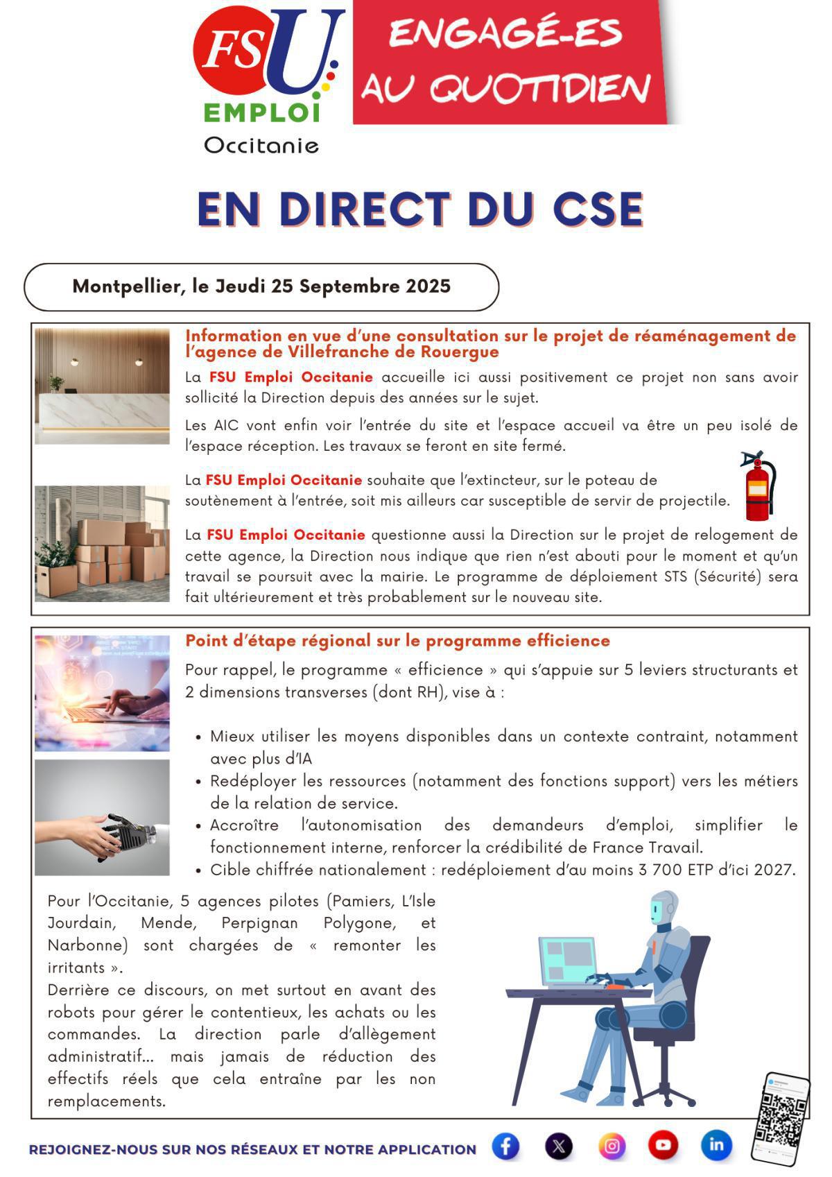 En Direct du CSE du 25 Septembre 2025