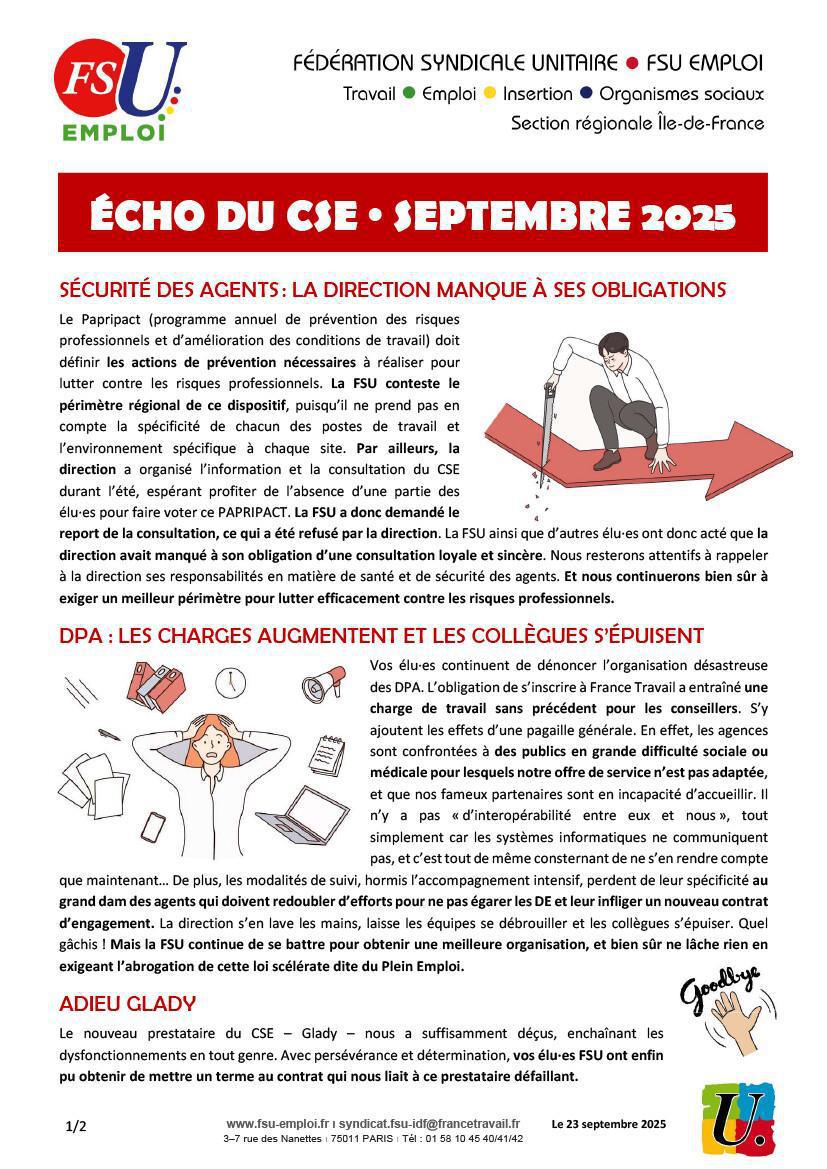 Écho CSE Septembre 2025