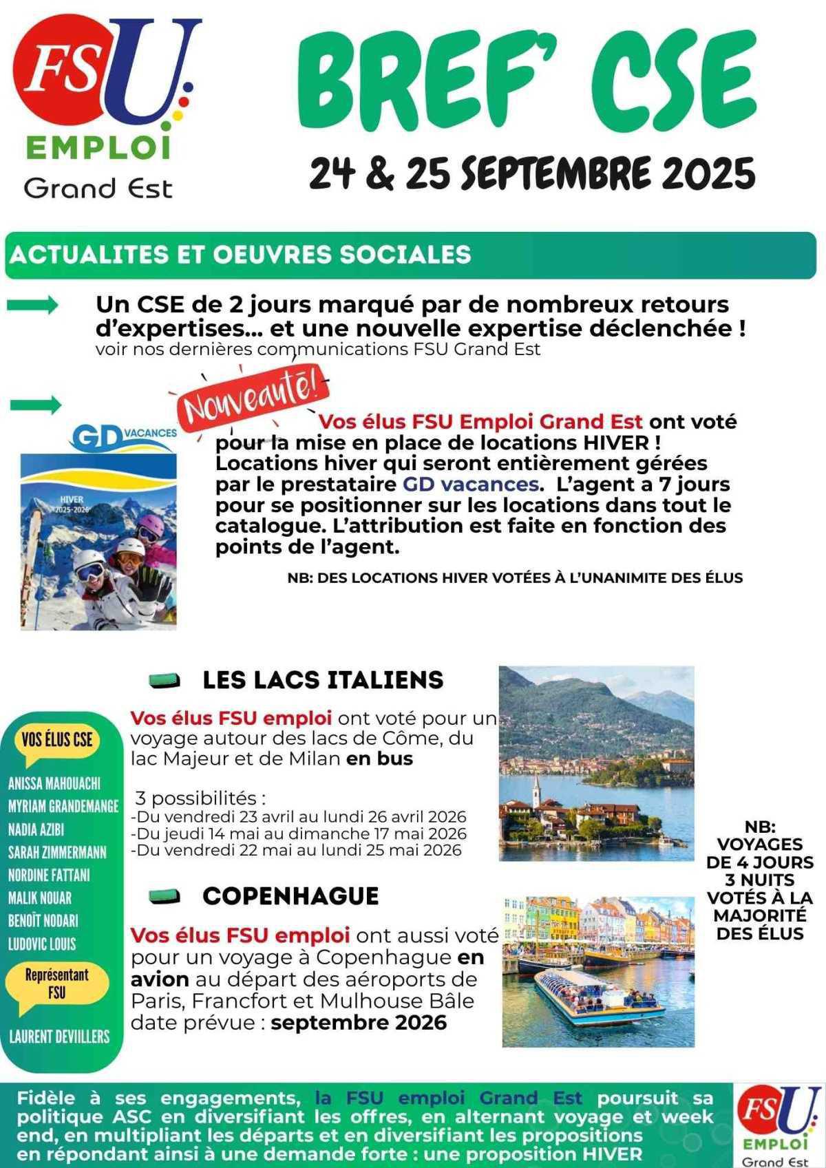 BREF CSE 24 et 25 Septembre 2025