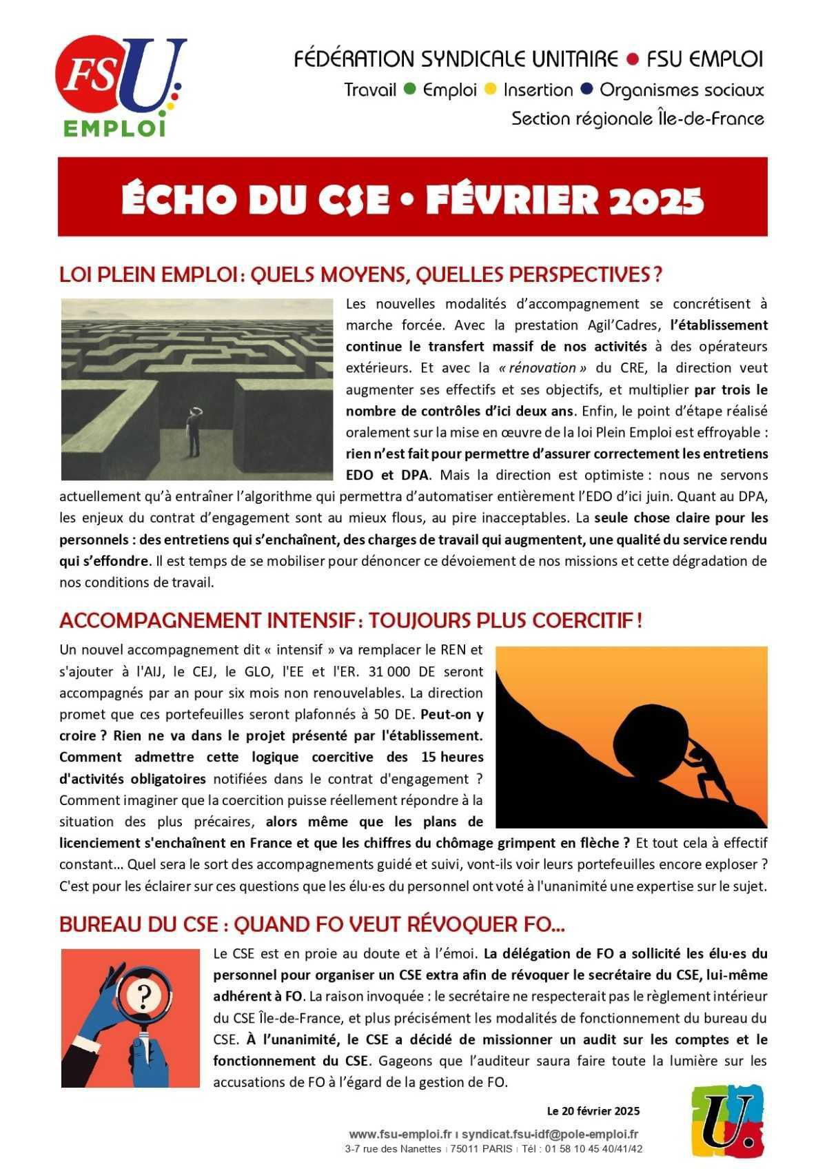 ECHO CSE FEVRIER 2025