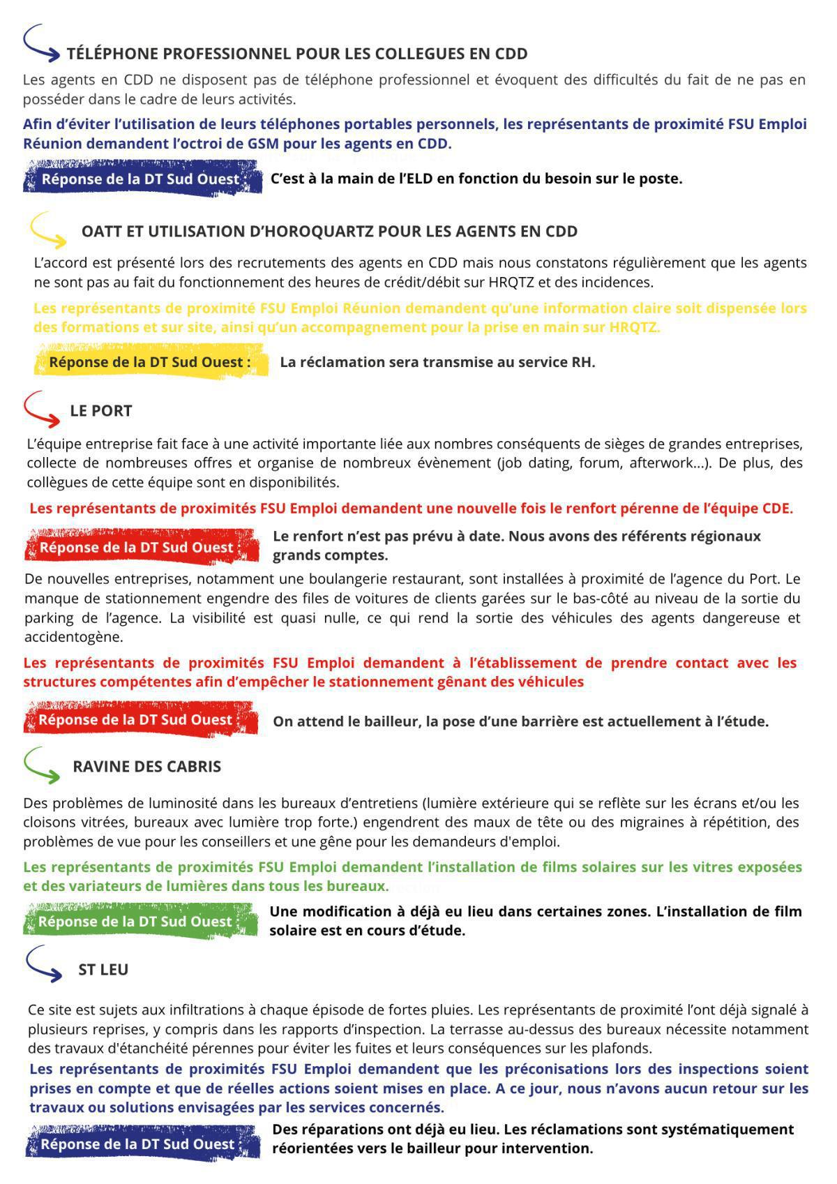 Les RP FSU Emploi Réunion à vos côtés. Septembre 2025