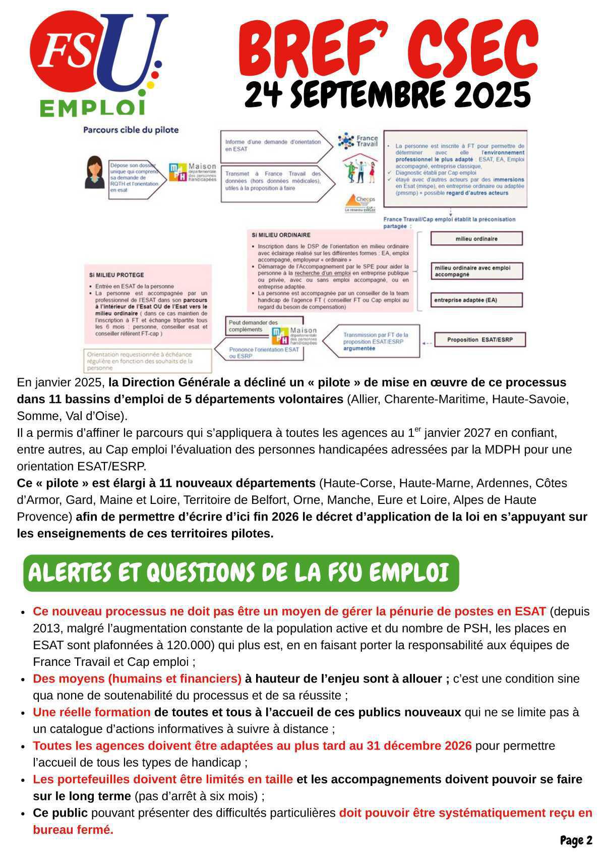 Bref CSEC du 24 septembre