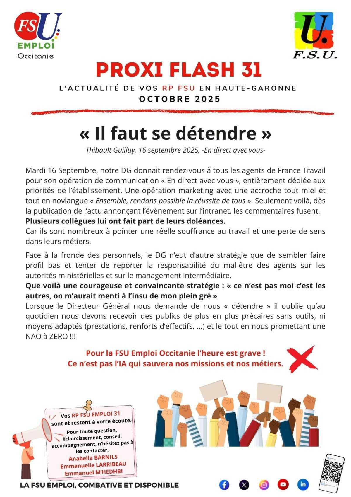 Proxi Flash 31 OCTOBRE 2025