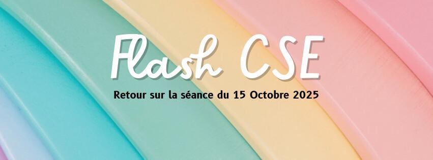 Flash CSE du 15 Octobre 2025