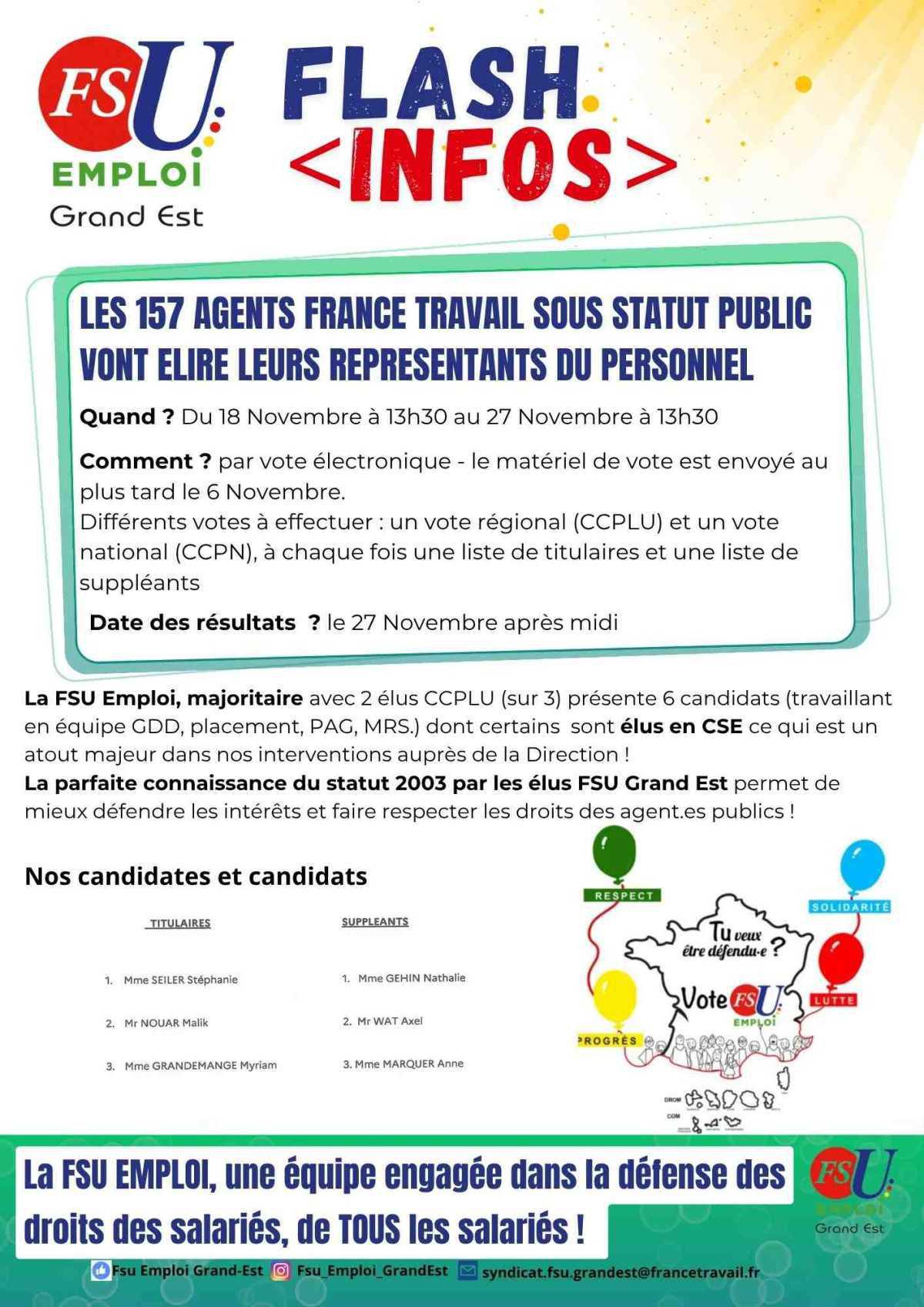 ELECTIONS PROFESSIONNELLES AGENTS PUBLICS 