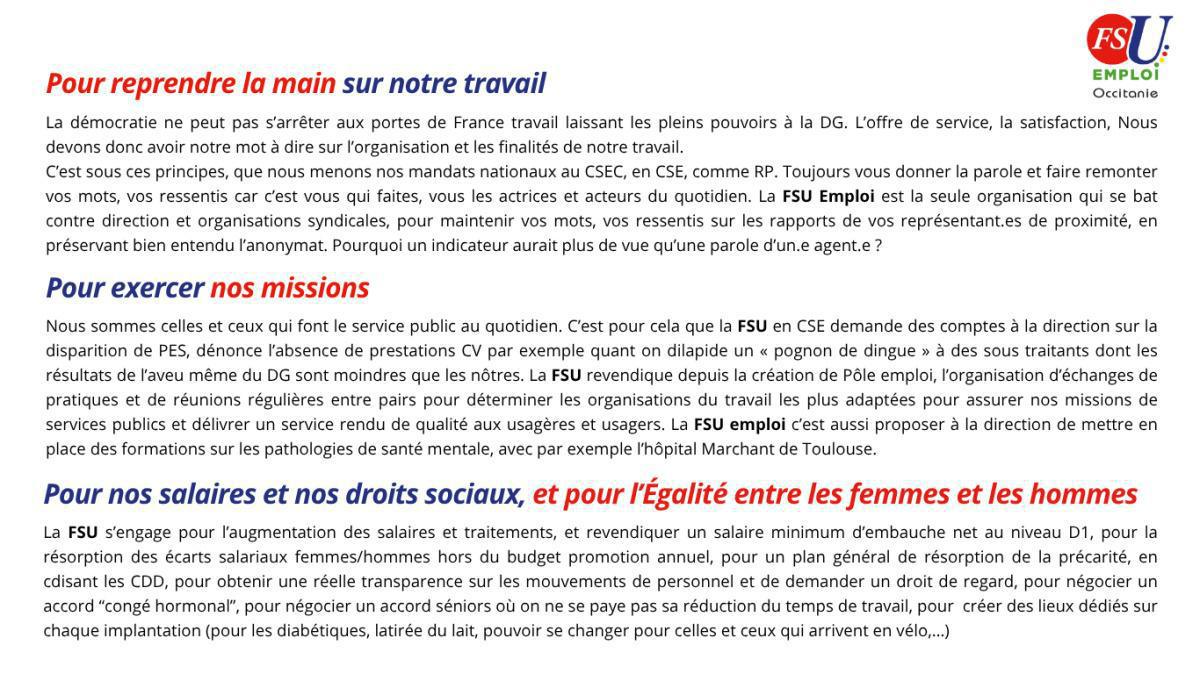 Pourquoi se syndiquer et s’organiser avec la FSU EMPLOI OCCITANIE ?