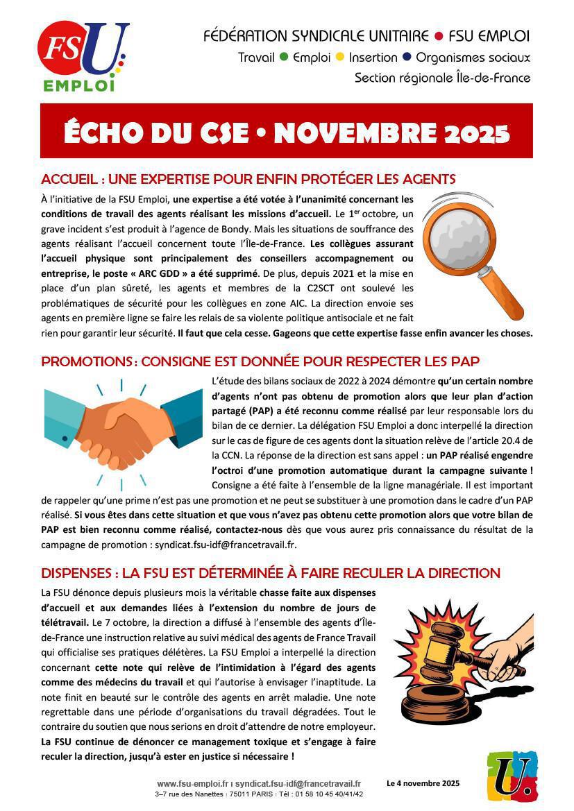 Echo CSE Novembre 2025