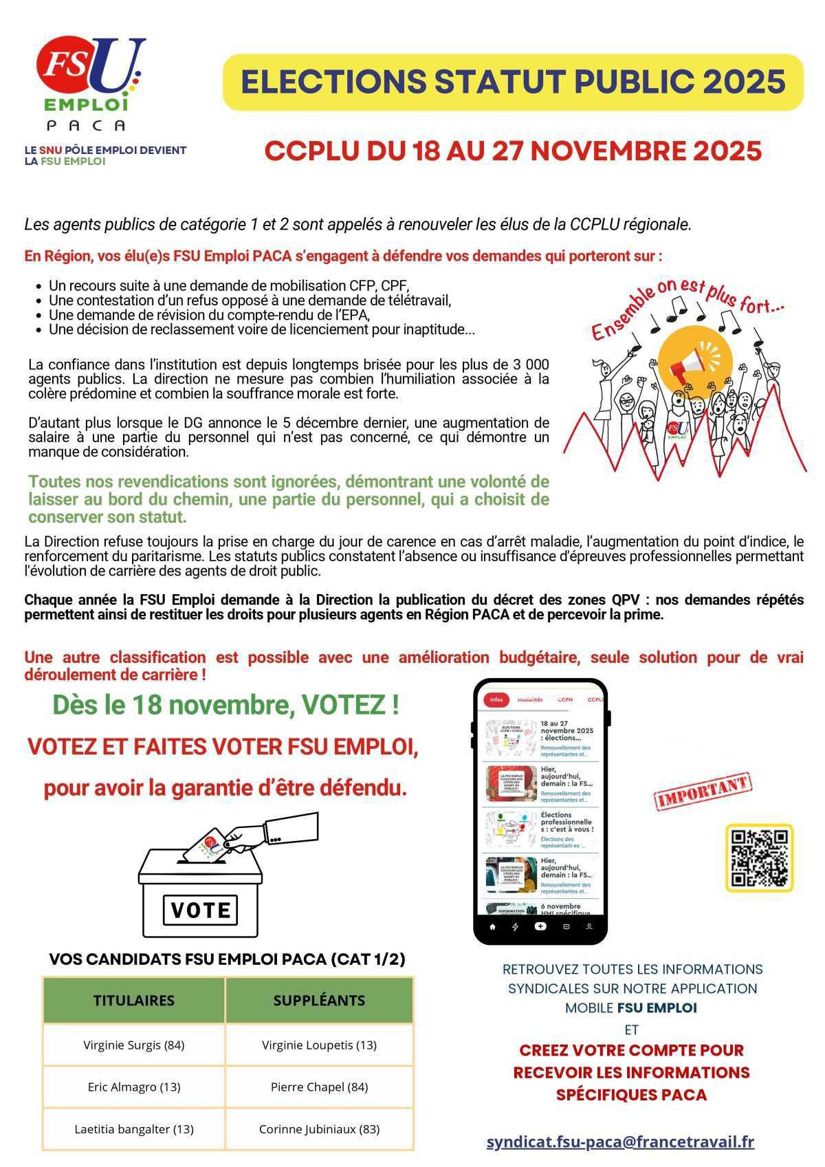 Elections Agents Publics CCPLU