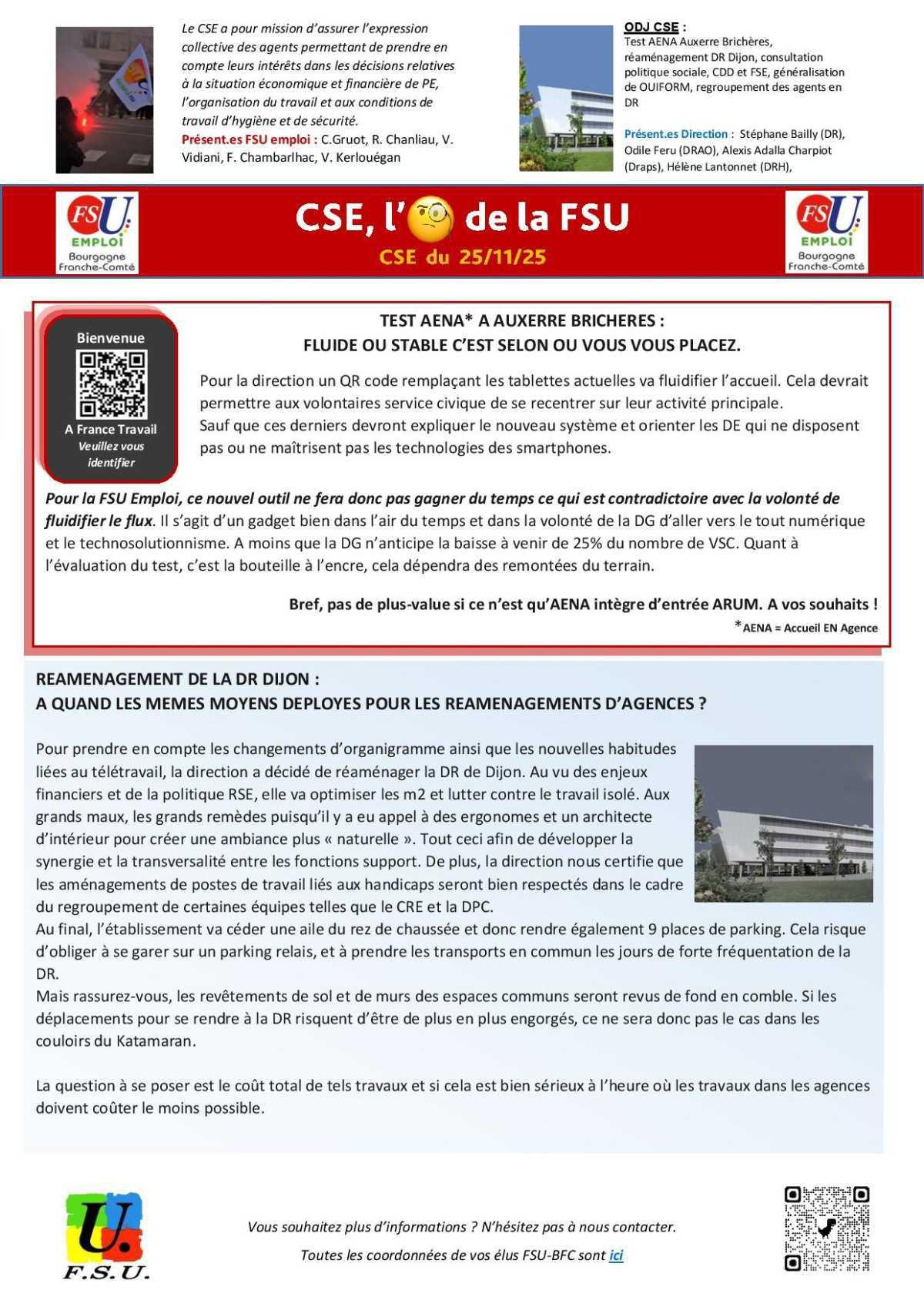L'oeil de la FSU - CSE novembre 2025 L'oeil de la FSU - CSE novembre 2025
