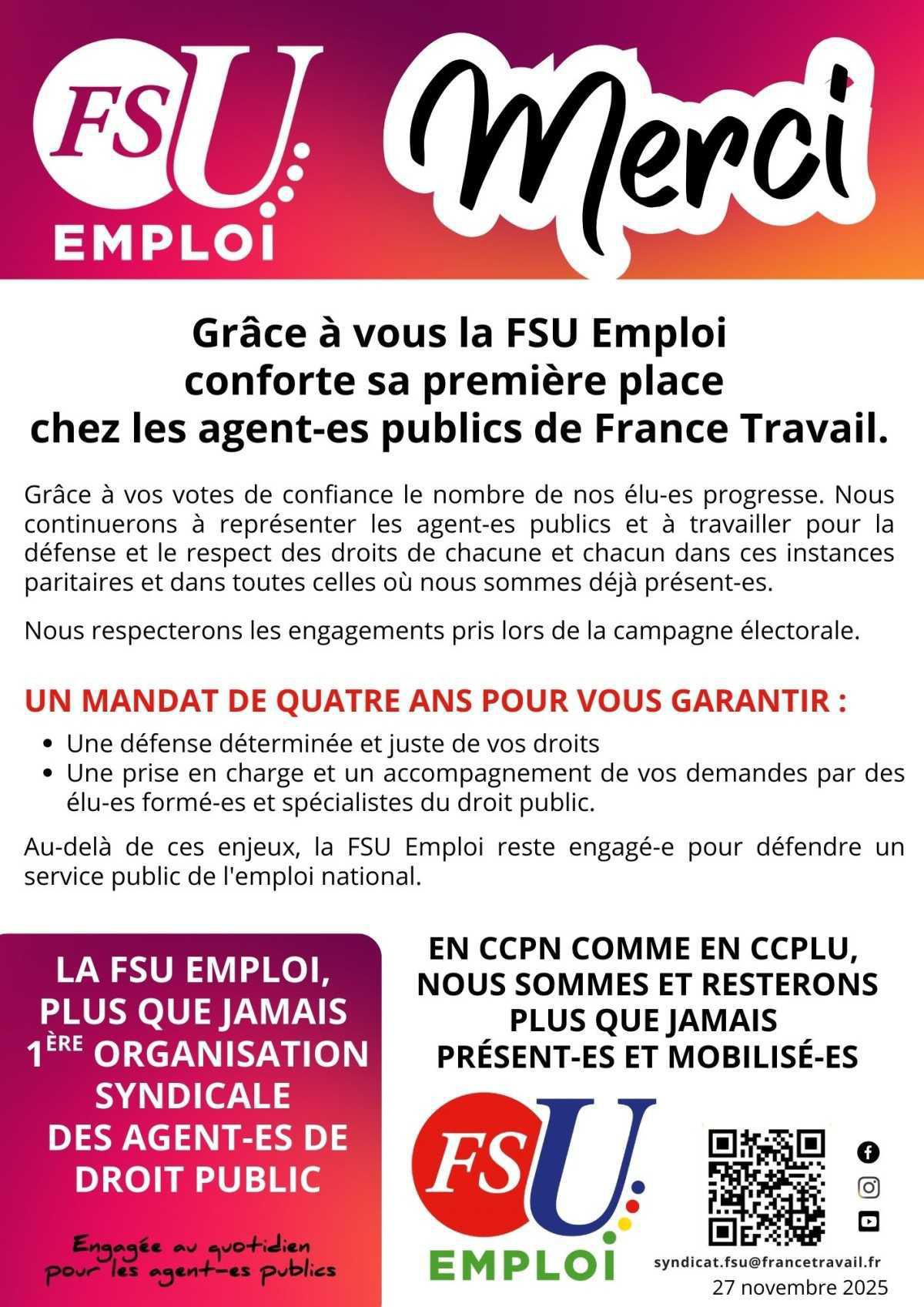 Merci pour votre confiance !