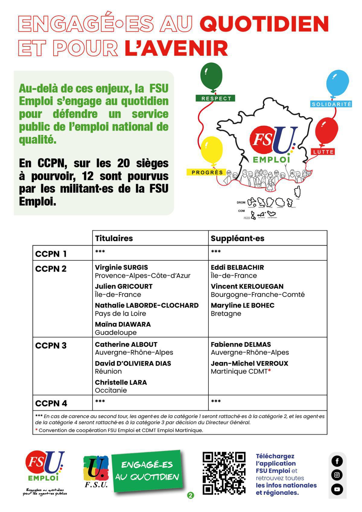  La FSU Emploi conforte sa première place chez les agent-es publics de France Travail.