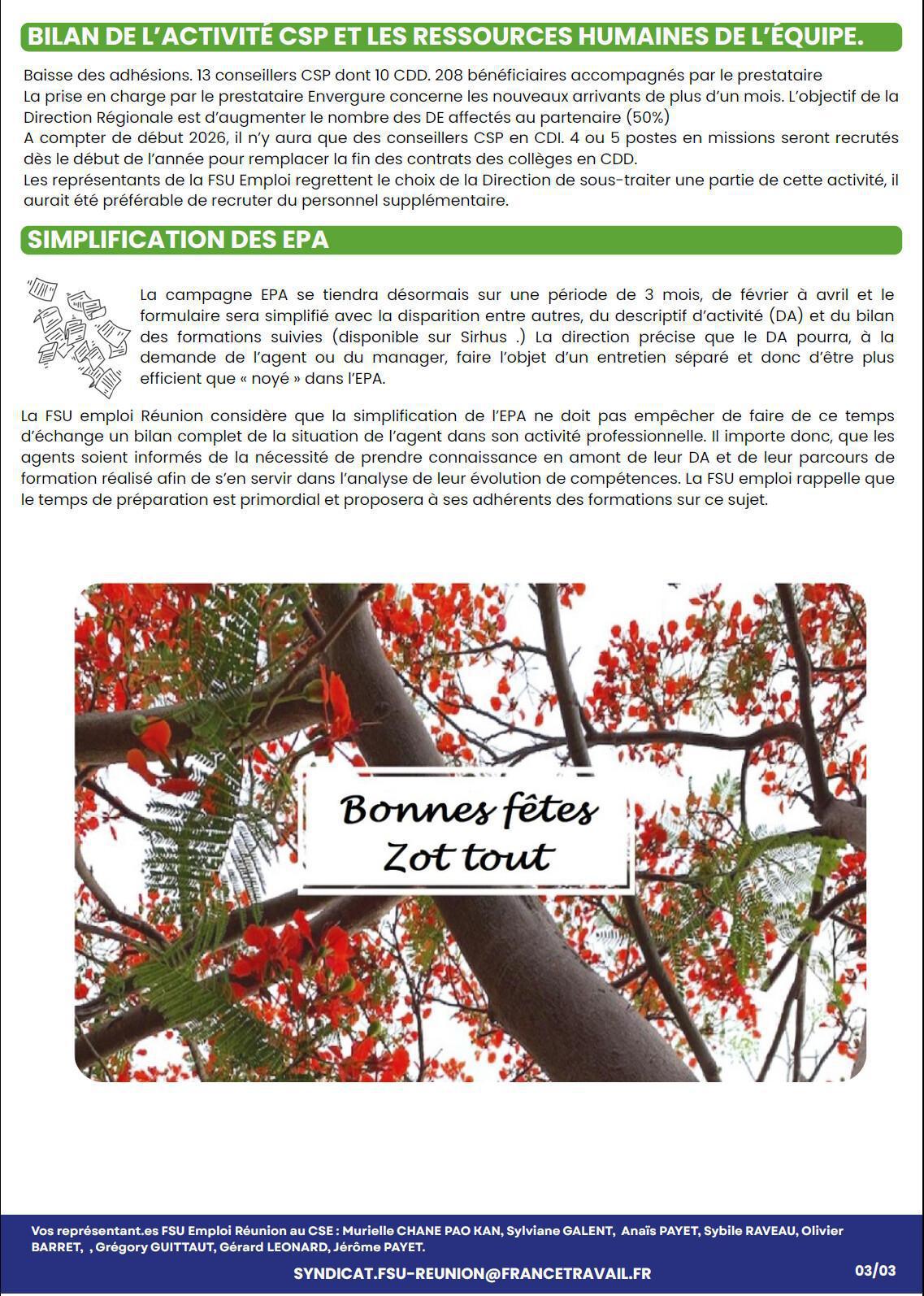 Kozman CSE du 15 décembre 2025 Kozman CSE du 15 décembre 2025