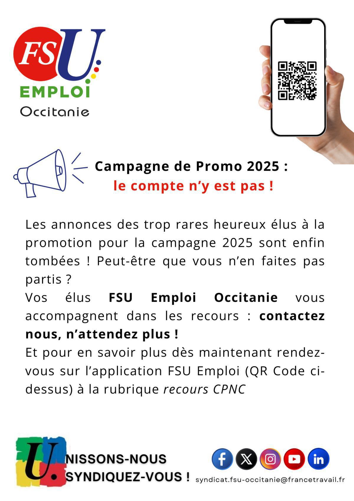 Campagne de Promo 2025 : le compte n'y est pas !!!