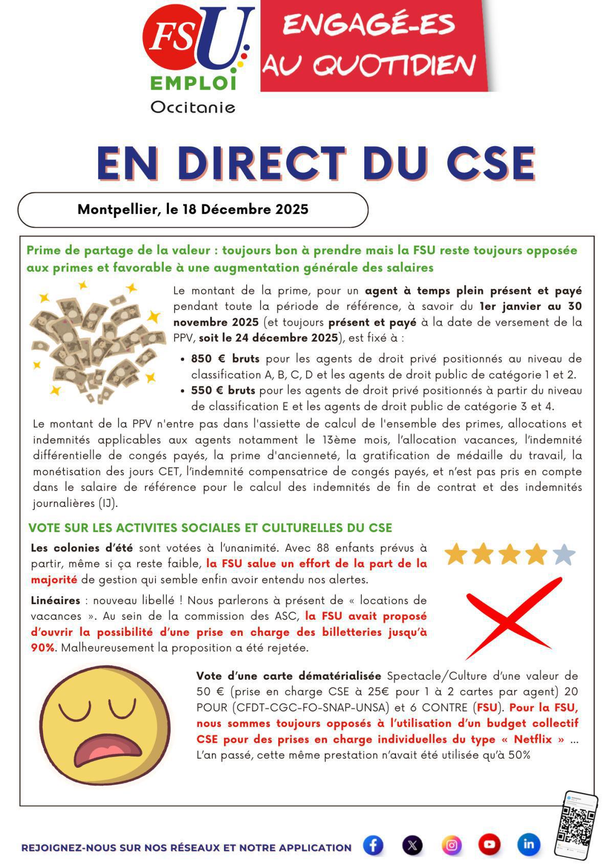 En Direct du CSE - 18 Décembre 2025