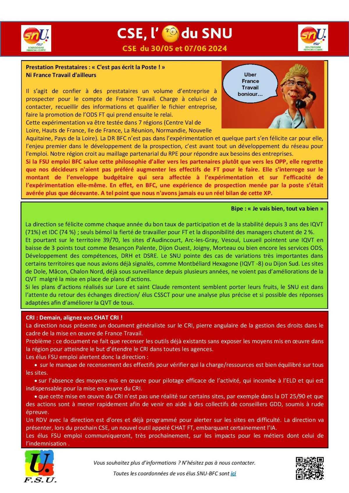 L'oeil de la FSU - Mai 2024 L'oeil de la FSU - Mai 2024