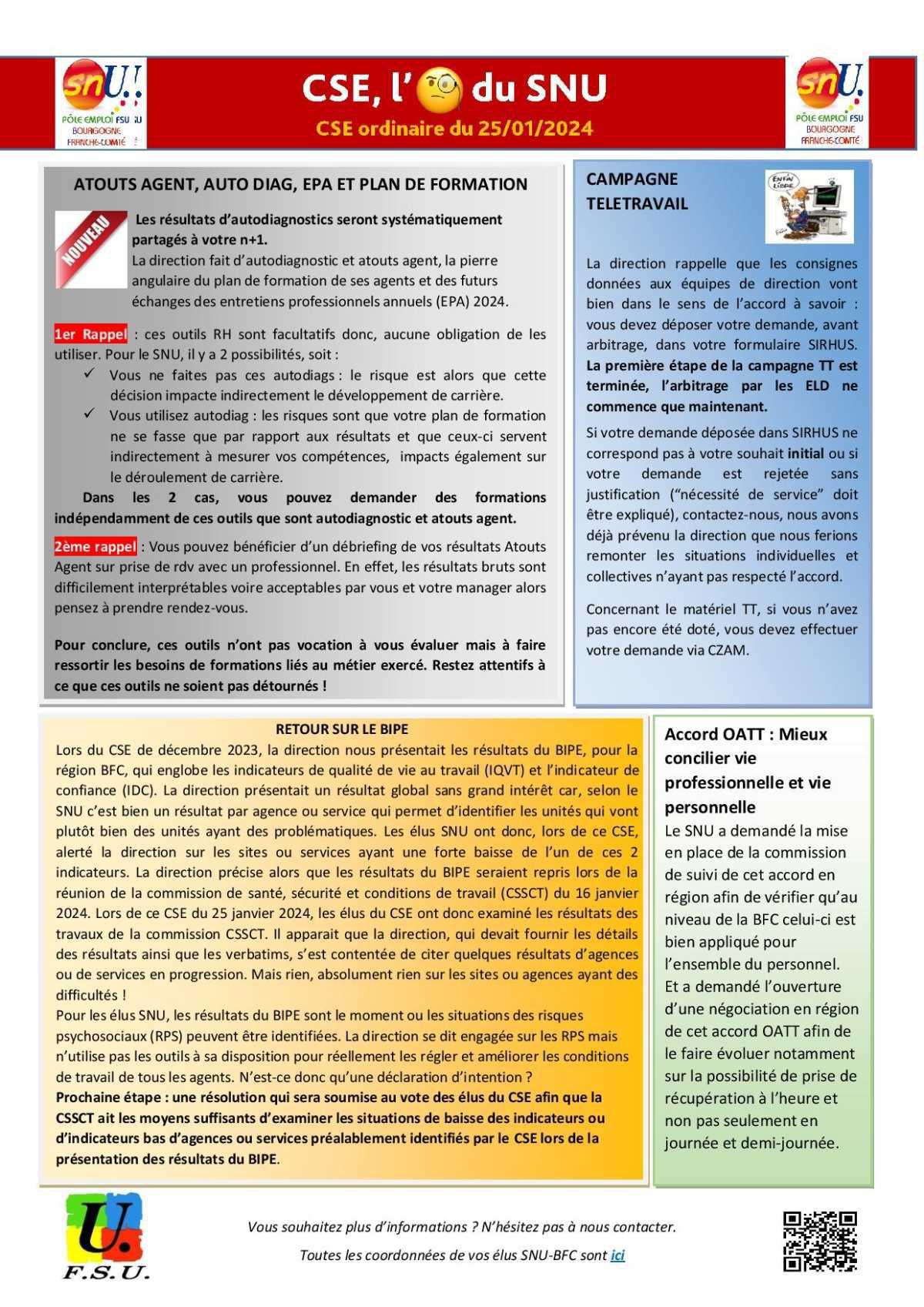 L'oeil de la FSU - Janvier 2024