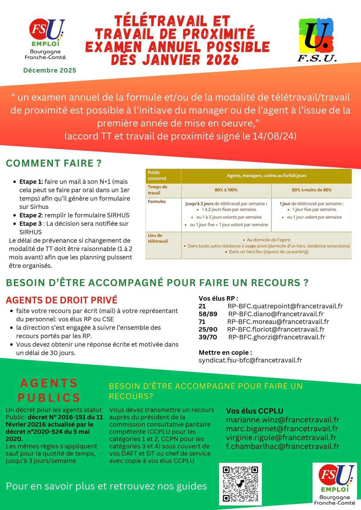 TÉLÉTRAVAIL ET TRAVAIL DE PROXIMITÉ EXAMEN ANNUEL POSSIBLE DÈS JANVIER 2026