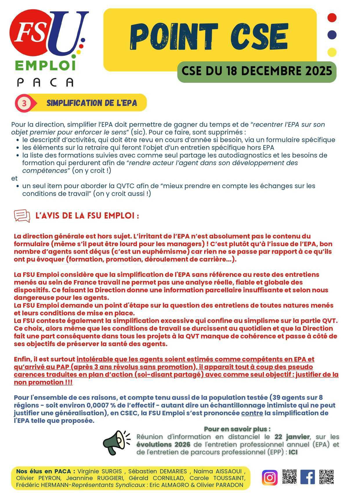 Point CSE - Décembre 2025