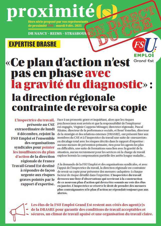 BREF'CSE 6 Février 2026 / DRASRE