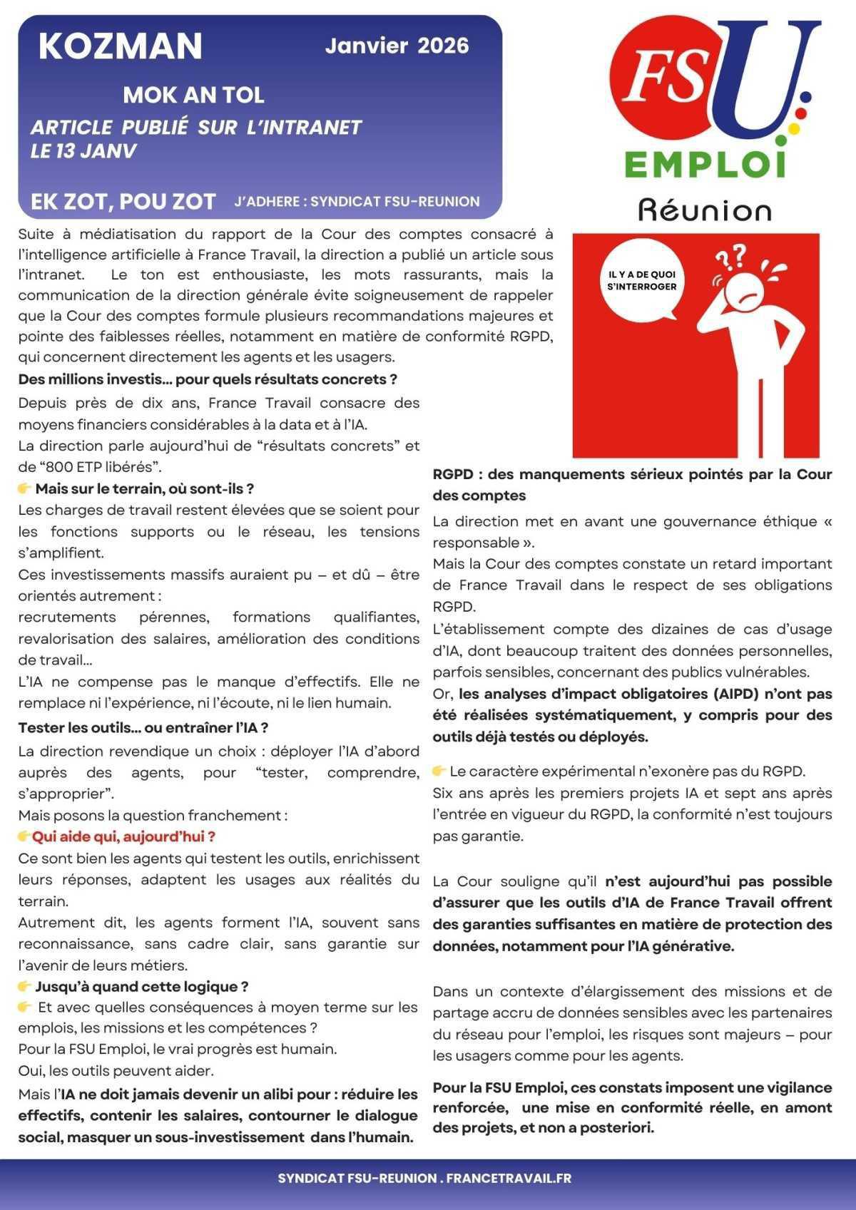 Mok an tol : le rapport de la cour des comptes sur l'IA à FT Mok an tol : le rapport de la cour des comptes sur l'IA à FT