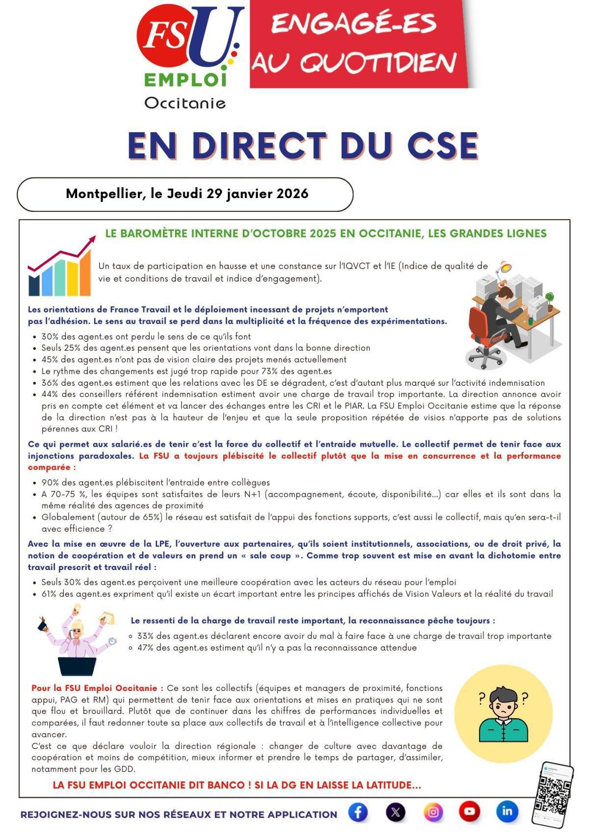 En Direct du CSE - 29 janvier 2026