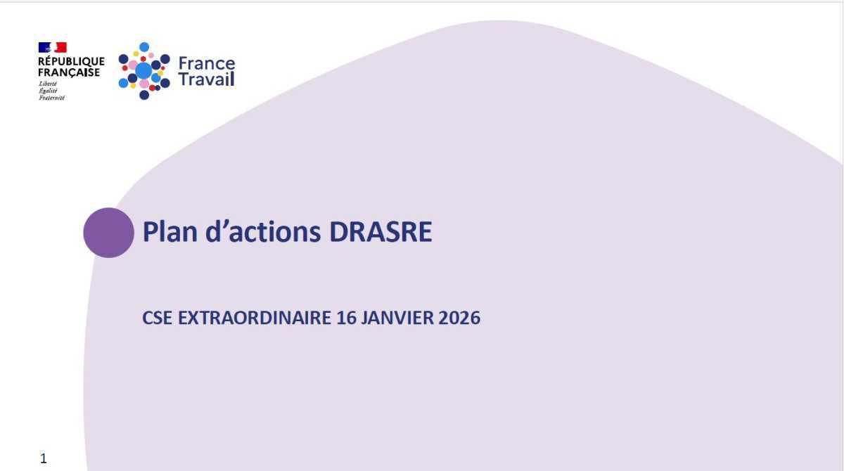 BREF 'CSE 16 Janvier spécial DRASRE 