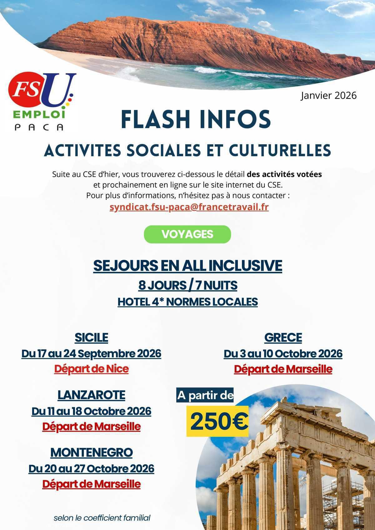 FLASH ASC - Janvier 2026