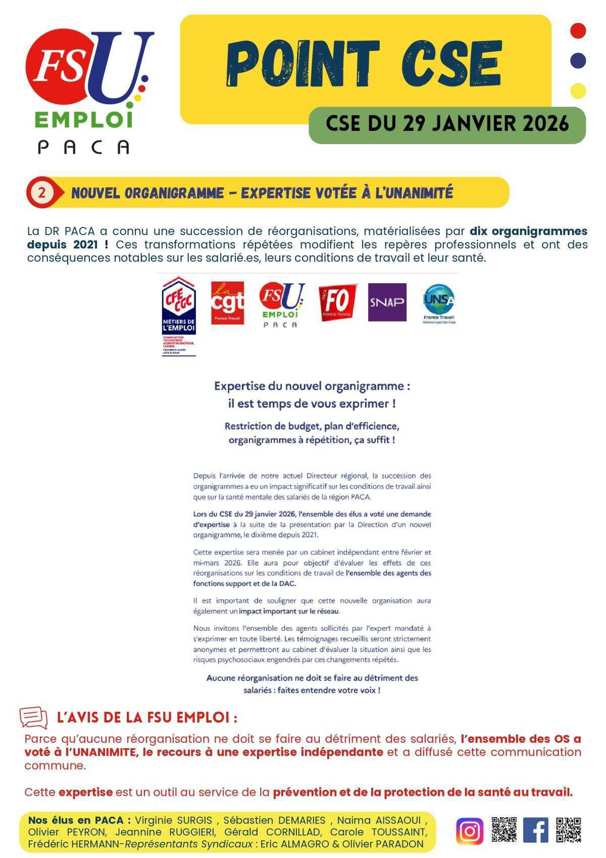 Point CSE - Janvier 2026