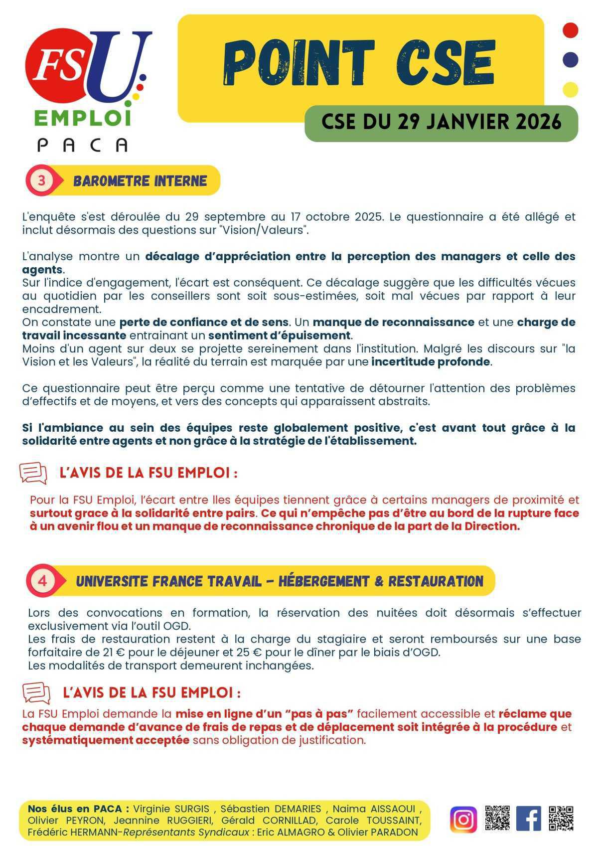 Point CSE - Janvier 2026