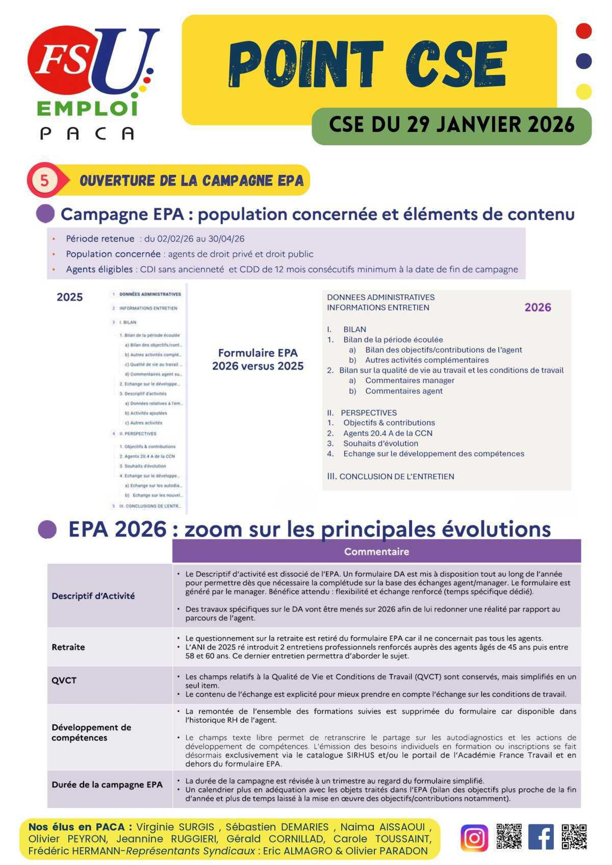 Point CSE - Janvier 2026