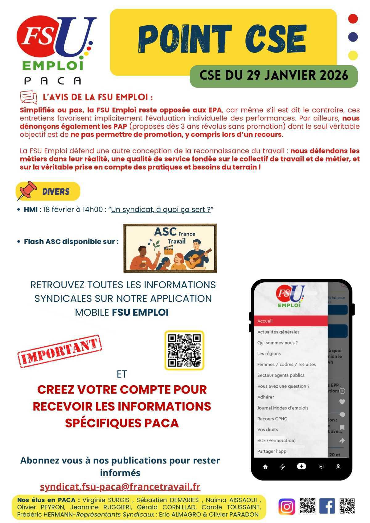 Point CSE - Janvier 2026