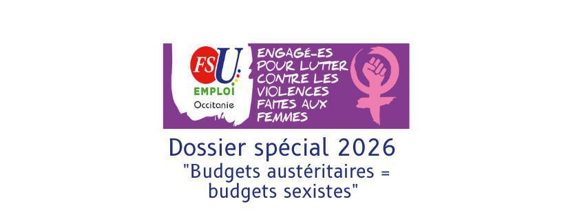 Secteur Femmes : Dossier spécial 2026 "Budgets austéritaires = budgets sexistes" 