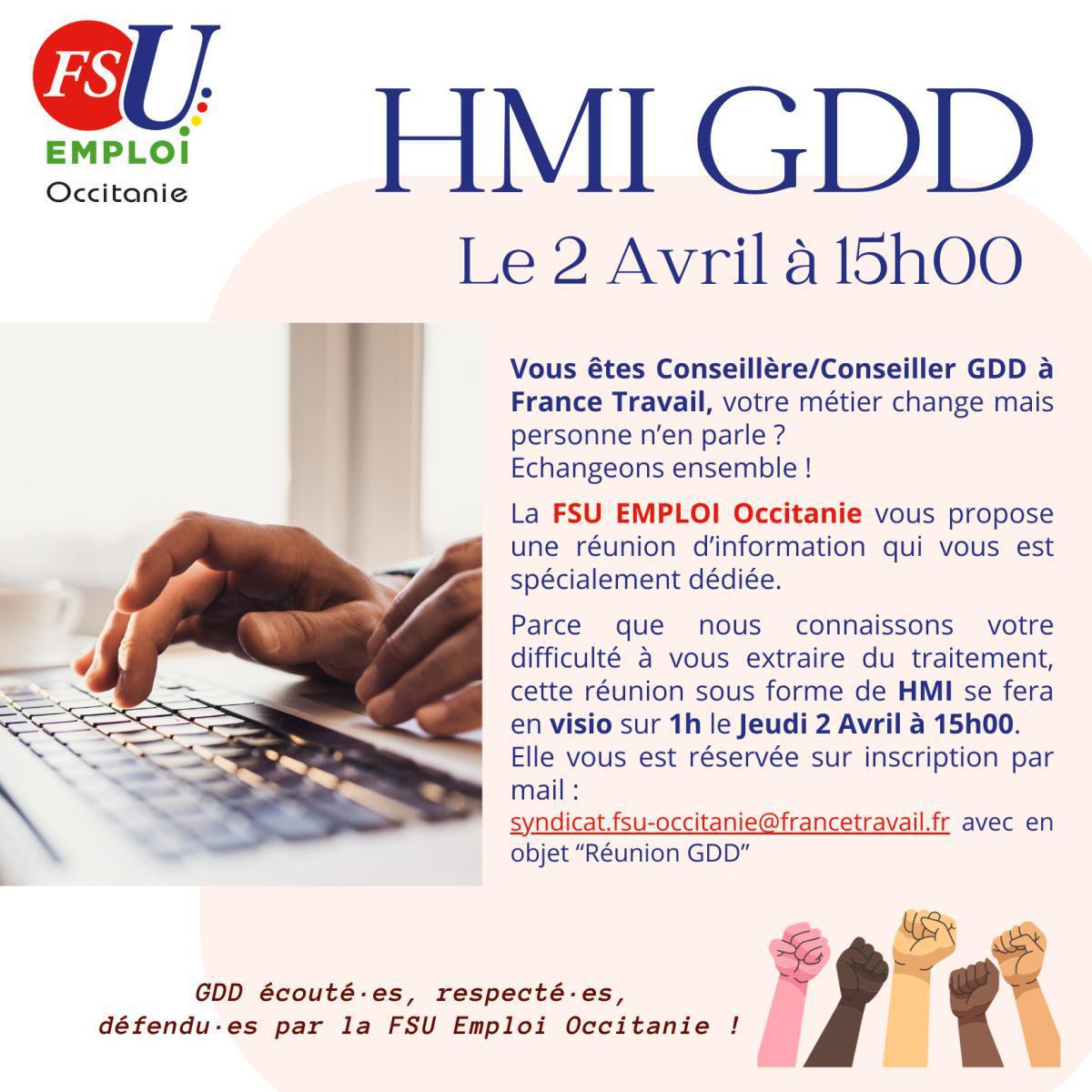 HMI "Spéciale GDD" le 2 Avril 15h00