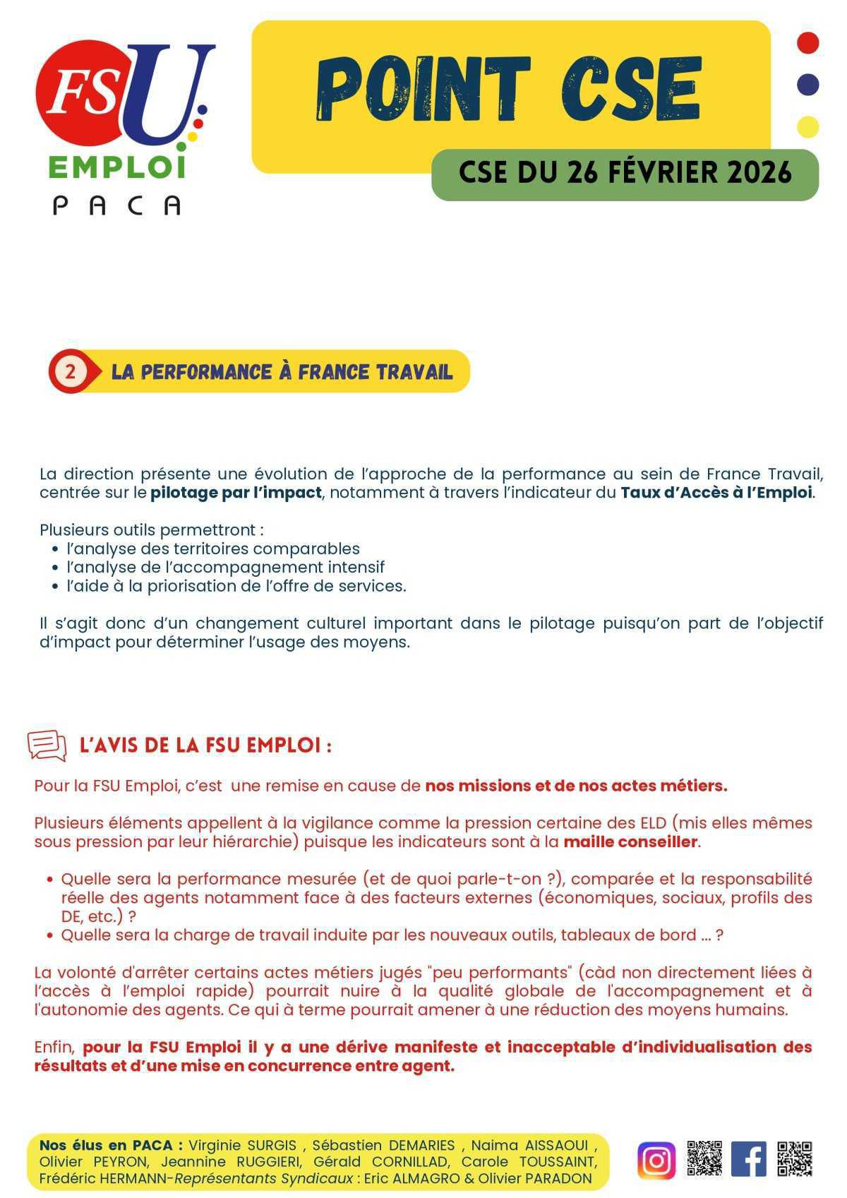 POINT CSE - février 2026