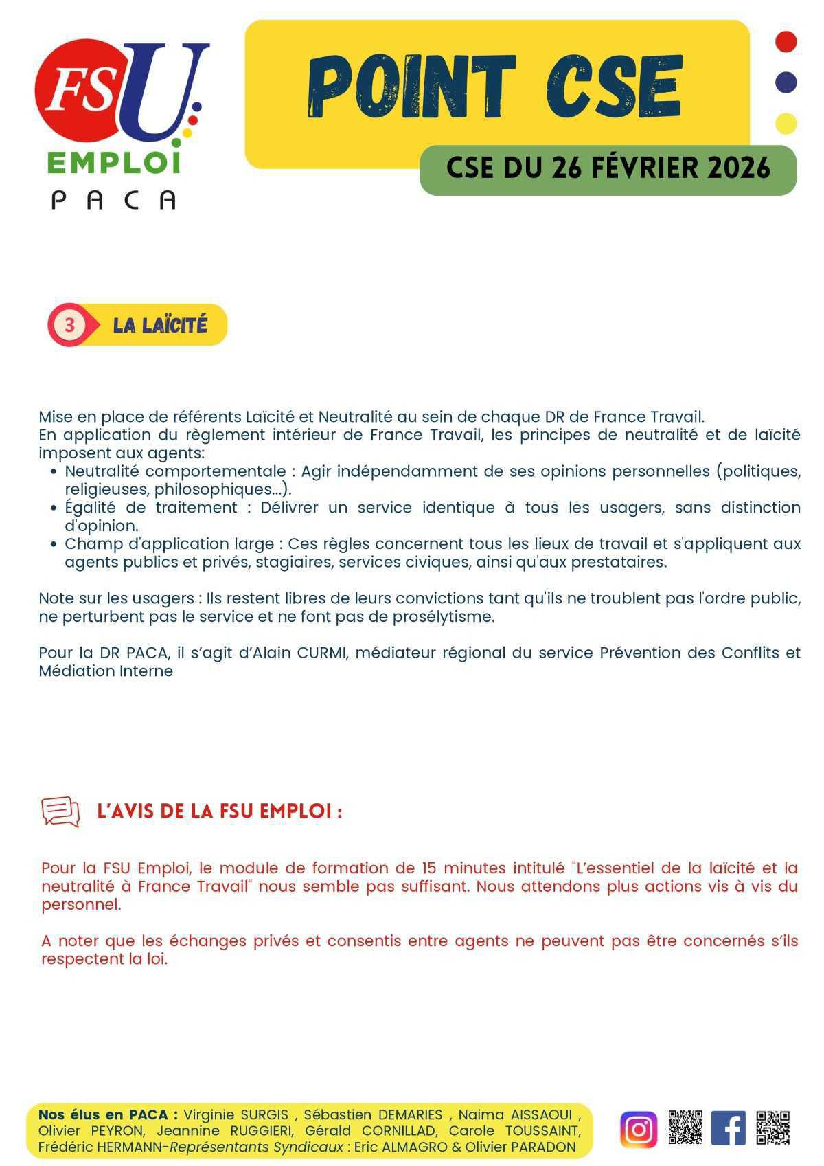 POINT CSE - février 2026