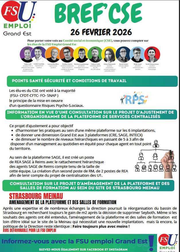 BREF'CSE 26 Février 2026