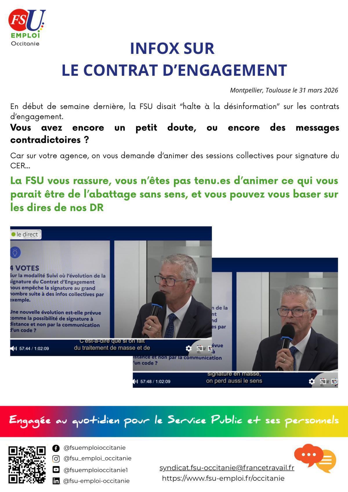 INFOX SUR LE CONTRAT D'ENGAGEMENT (Partie 2)