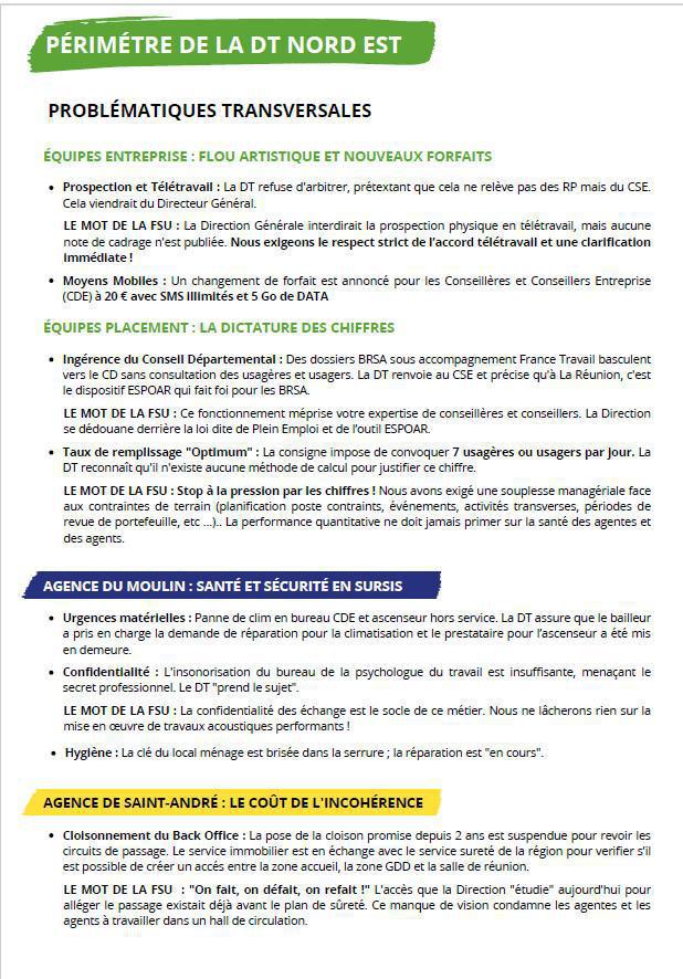 Les RP FSU Emploi Réunion à vos côtés. Mars 2026