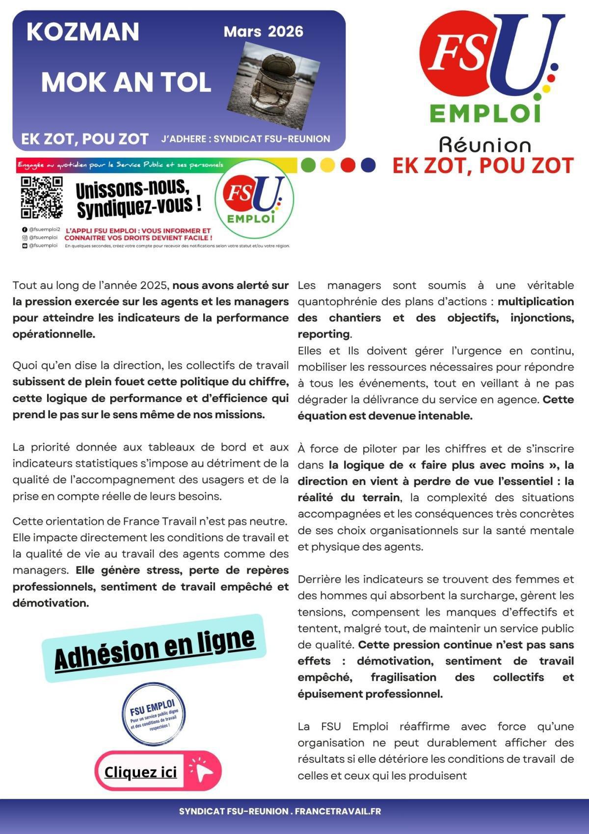 Mok an tol : alerte sur la pression aux indicateurs de la performance opérationnelle !