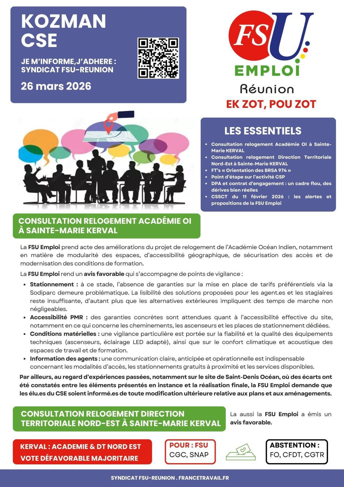 Kozman CSE du 26 mars 2026 Kozman CSE du 26 mars 2026